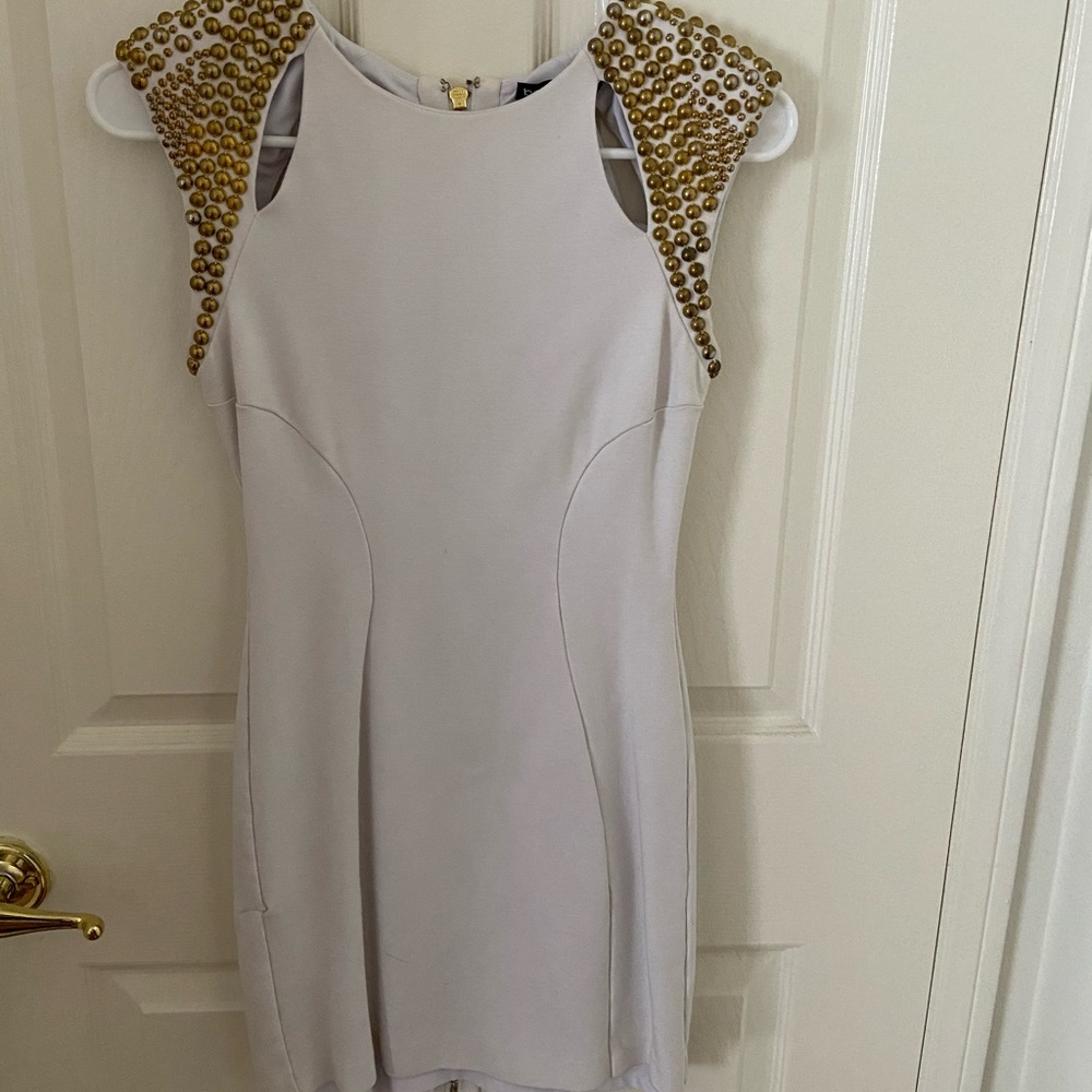 Bebe small mini white dress